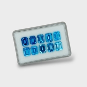 Swiss Blue Topaz 9x7mm Step Cut Octagon AAA Gemstones Parcel - 180066