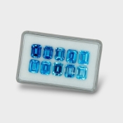 Swiss Blue Topaz 9x7mm Step Cut Octagon AAA Gemstones Parcel - 180066