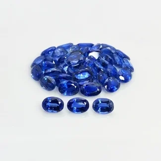 40..79 Cts. Kyanite 7x5mm Faceted Oval Shape AA+ Grade Gemstones Parcel - Total 42 Pc.