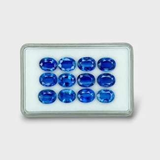 26.45 Cts. Kyanite 9x7mm Faceted Oval Shape AAA Grade Gemstones Parcel - Total 12 Pc.