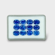 26.45 Cts. Kyanite 9x7mm Faceted Oval Shape AAA Grade Gemstones Parcel - Total 12 Pc.