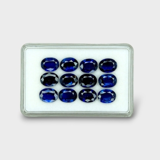 26.53 Cts. Kyanite 9x7mm Faceted Oval Shape AAA Grade Gemstones Parcel - Total 12 Pc.