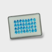 Swiss Blue Topaz 8x6mm Buff Top Pear AAA Gemstones Parcel - 180122