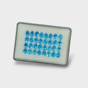 Swiss Blue Topaz 8x6mm Buff Top Pear AAA Gemstones Parcel - 180122