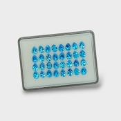 Swiss Blue Topaz 8x6mm Buff Top Pear AAA Gemstones Parcel - 180121