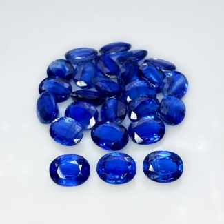 54.1 Cts. Kyanite 9X7mm Faceted Oval Shape AA Grade Gemstones Parcel - Total 25 Pc.