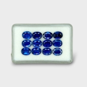 28.59 Cts. Kyanite 9x7mm Faceted Oval Shape AAA Grade Gemstones Parcel - Total 12 Pc.