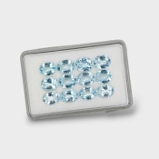 Aquamarine 9x7mm Faceted Oval AA Gemstones Parcel - 170943