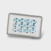 Aquamarine 9x7mm Faceted Oval AA Gemstones Parcel - 170943