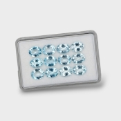 Aquamarine 9x7mm Faceted Oval AA Gemstones Parcel - 170807
