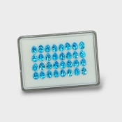 Swiss Blue Topaz 8x6mm Buff Top Pear AAA Gemstones Parcel - 180125