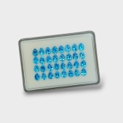 Swiss Blue Topaz 8x6mm Buff Top Pear AAA Gemstones Parcel - 180123