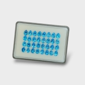 Swiss Blue Topaz 8x6mm Buff Top Pear AAA Gemstones Parcel - 180123