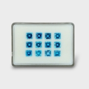 39.21 Cts. Swiss Blue Topaz 8mm Step Cut Square Shape AAA Grade Gemstones Parcel - Total 12 Pc.