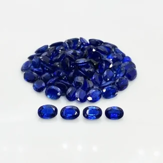 77.6 Cts. Kyanite 7x5mm Faceted Oval Shape AA Grade Gemstones Parcel - Total 76 Pc.
