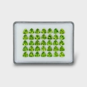 36.92 Cts. Peridot 7mm Faceted Trillion Shape AA+ Grade Gemstones Parcel - Total 35 Pc.