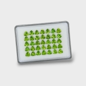 Peridot 7mm Faceted Trillion AA+ Gemstones Parcel - 170742