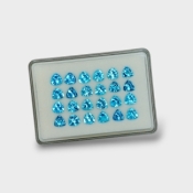 Swiss Blue Topaz 8mm Buff Top Trillion AAA Gemstones Parcel - 180113