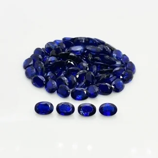 80.5 Cts. Kyanite 7x5mm Faceted Oval Shape AA Grade Gemstones Parcel - Total 78 Pc.