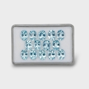 22.08 Cts. Aquamarine 9x7mm Faceted Oval Shape AA Grade Gemstones Parcel - Total 14 Pc.
