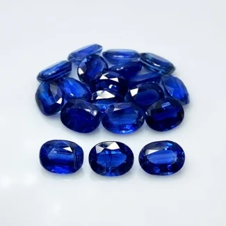 45.7 Cts. Kyanite 9X7mm Faceted Oval Shape AA+ Grade Gemstones Parcel - Total 19 Pc.