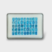 51.3 Cts. Swiss Blue Topaz 7x5mm Step Cut Baguette Shape AAA Grade Gemstones Parcel - Total 45 Pc.
