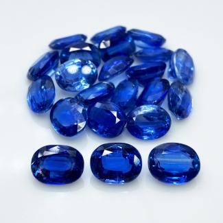 51.9 Cts. Kyanite 9X7mm Faceted Oval Shape AA+ Grade Gemstones Parcel - Total 22 Pc.