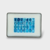 53.71 Cts. Swiss Blue Topaz 8x6mm Step Cut Baguette Shape AAA Grade Gemstones Parcel - Total 28 Pc.