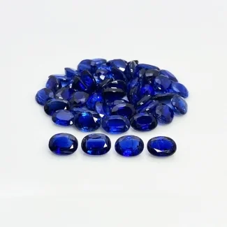 82.1 Cts. Kyanite 8X6mm Faceted Oval Shape AA+ Grade Gemstones Parcel - Total 52 Pc.