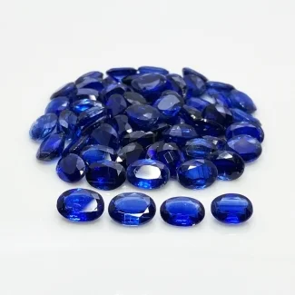 134.1 Cts. Kyanite 9X7mm Faceted Oval Shape AA Grade Gemstones Parcel - Total 63 Pc.