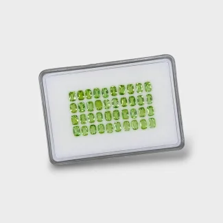 Peridot 6x4mm Faceted Cushion AA Gemstones Parcel - 180181