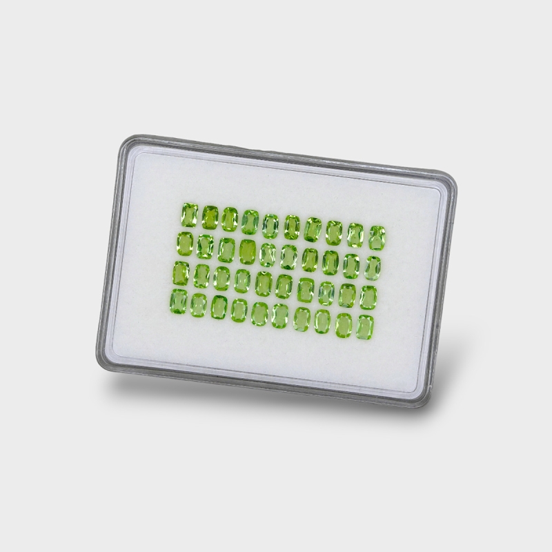 Peridot 6x4mm Faceted Cushion AA Gemstones Parcel - 180181