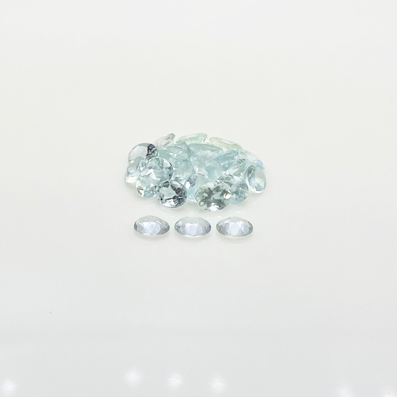 Aquamarine 5x4mm Faceted Oval A Gemstones Parcel - 180049