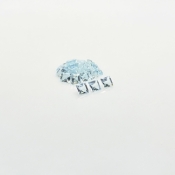 Aquamarine 3mm Step Cut Square A+ Gemstones Parcel - 180034