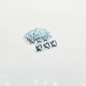 Aquamarine 4mm Step Cut Square A+ Gemstones Parcel - 180031