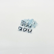 Aquamarine 4mm Step Cut Square A+ Gemstones Parcel - 180031