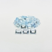27.05 Cts. Aquamarine 7x5mm Step Cut Octagon Shape A+ Grade Gemstones Parcel - Total 31 Pcs.