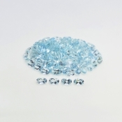 25 Cts. Aquamarine 5x3mm Faceted Oval Shape A+ Grade Gemstones Parcel - Total 163 Pcs.