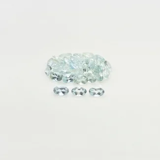 7.64 Cts. Aquamarine 5x3mm Faceted Oval Shape A Grade Gemstones Parcel - Total 39 Pcs.