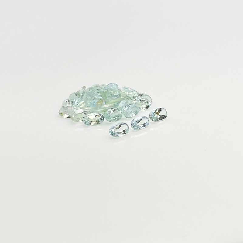 Aquamarine 5x3mm Faceted Oval A Gemstones Parcel - 180021