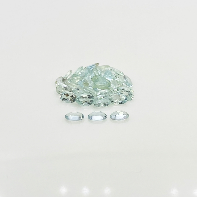 Aquamarine 5x3mm Faceted Oval A Gemstones Parcel - 180021