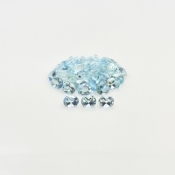 12.39 Cts. Aquamarine 5x4mm Faceted Oval Shape A Grade Gemstones Parcel - Total 44 Pcs.