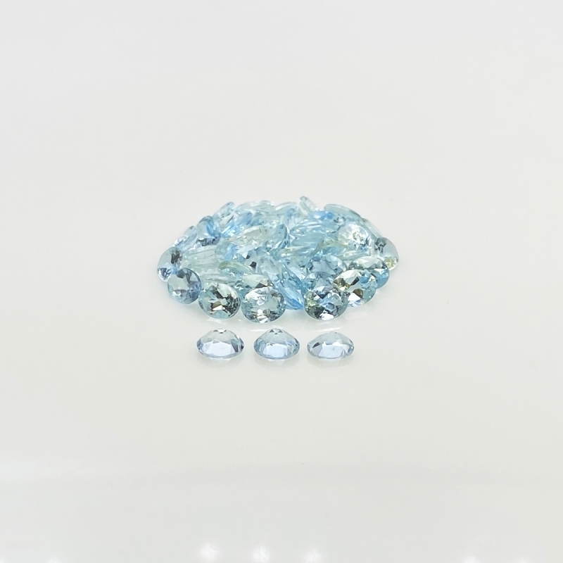 Aquamarine 5x4mm Faceted Oval A Gemstones Parcel - 180047