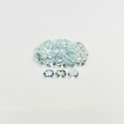 12.34 Cts. Aquamarine 5x4mm Faceted Oval Shape A Grade Gemstones Parcel - Total 44 Pcs.
