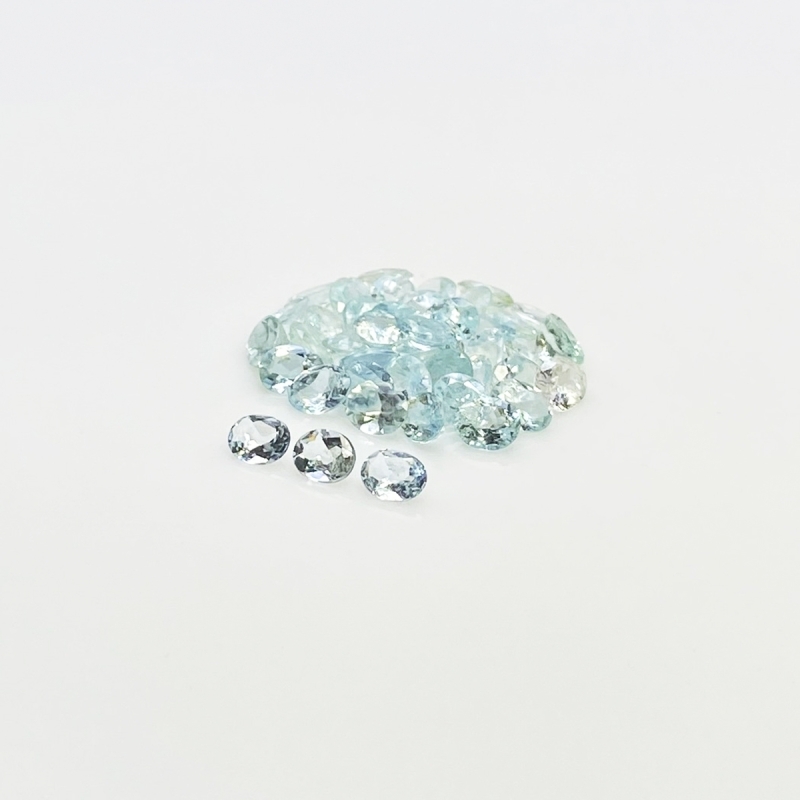 Aquamarine 5x4mm Faceted Oval A Gemstones Parcel - 180048