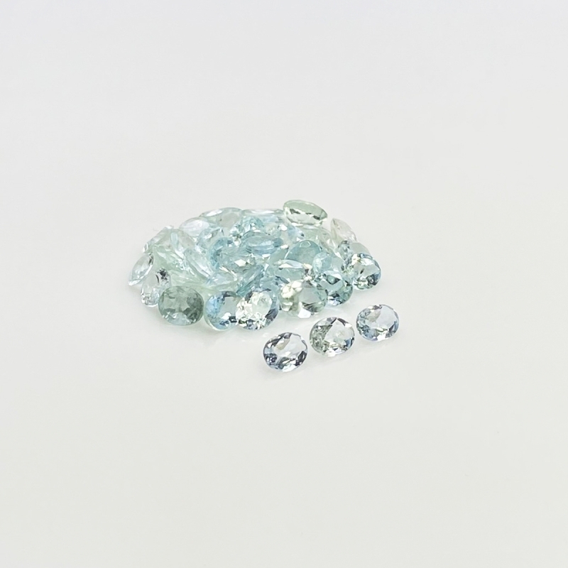 Aquamarine 5x4mm Faceted Oval A Gemstones Parcel - 180048