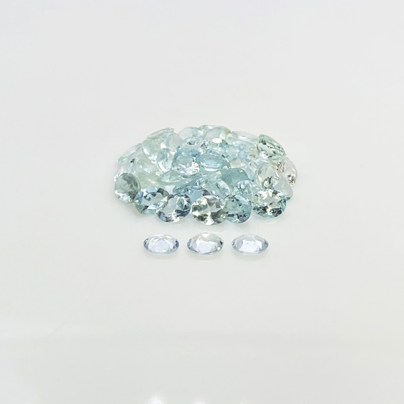 Aquamarine 5x4mm Faceted Oval A Gemstones Parcel - 180048