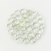 53.3 Cts. Green Amethyst 8mm Checkerboard Round Shape AA+ Grade Loose Gemstone Beads Lot - Total 33 Pcs.