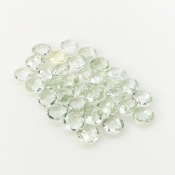 Green Amethyst 8mm Checkerboard Round AA+ Loose Gemstone Beads Lot - 180318