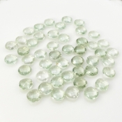 Green Amethyst 10mm Checkerboard Square Cushion  AA+ Loose Gemstone Beads Lot - 180317
